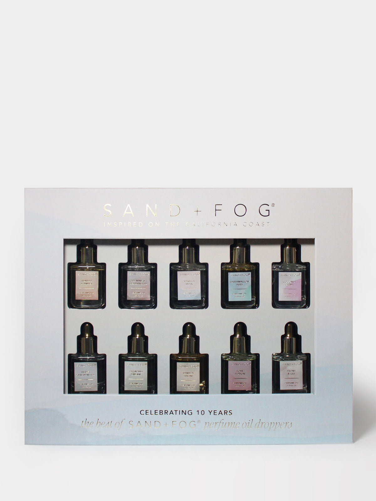 Luxurious Ten Year Anniversary Perfume Oil Dropper Set